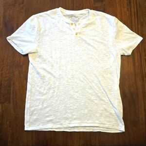 Lucky Brand Men's Short Sleeve Linen Henley Shirt